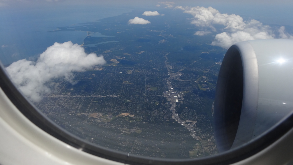 JFK空港　上空からの景色