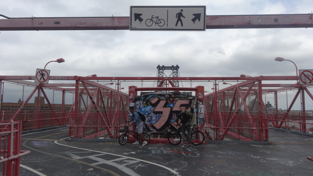 ウィリアムズバーグ橋　自転車